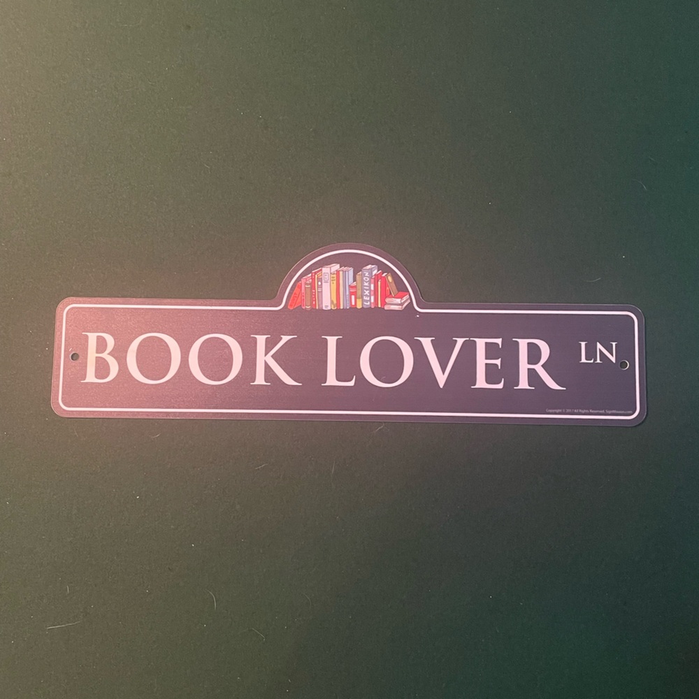 Book Lover Street Sign